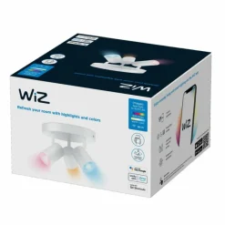 Luminaires Philips Plafonnier Philips WiZ IMAGEO LED Blanc, 3 lumières, Changeur de couleurs