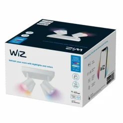 Luminaires Philips Plafonnier Philips WiZ IMAGEO LED Blanc, 4 lumières, Changeur de couleurs