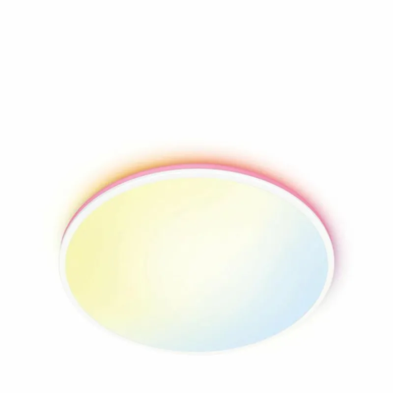 Luminaires Philips Plafonnier Philips WiZ Rune LED Blanc, 1 lumière, Changeur de couleurs