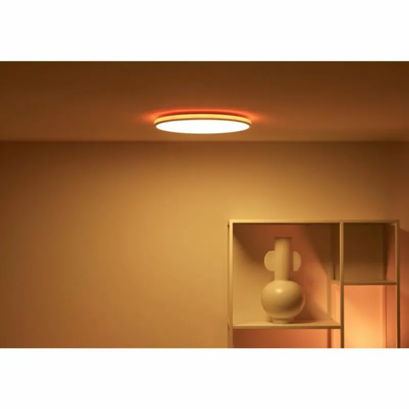 Luminaires Philips Plafonnier Philips WiZ Rune LED Blanc, 1 lumière, Changeur de couleurs