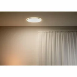 Luminaires Philips Plafonnier Philips WiZ SuperSlim LED Blanc, 1 lumière