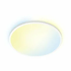 Luminaires Philips Plafonnier Philips WiZ SuperSlim LED Blanc, 1 lumière, Changeur de couleurs