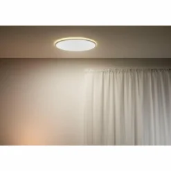 Luminaires Philips Plafonnier Philips WiZ SuperSlim LED Blanc, 1 lumière, Changeur de couleurs