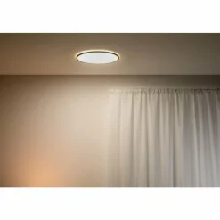 Luminaires Philips Plafonnier Philips WiZ SuperSlim LED Noir, 1 lumière