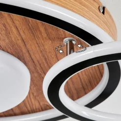 Luminaires Scandinaves-hofstein Plafonnier Phnhealu LED Brun, Couleur bois, 1 lumière