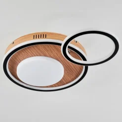 Luminaires Scandinaves-hofstein Plafonnier Phnhealu LED Brun, Couleur bois, 1 lumière