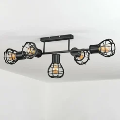 Lampes Industrielles-hofstein Plafonnier Pila Noir, 5 lumières