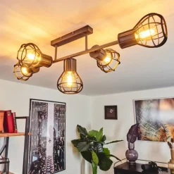 Lampes Industrielles-hofstein Plafonnier Pila Noir, 5 lumières