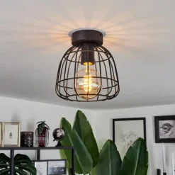 Lampes Industrielles-hofstein Plafonnier Piment Noir, 1 lumière