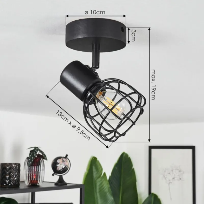 Lampes Industrielles-hofstein Plafonnier Piment Noir, 1 lumière