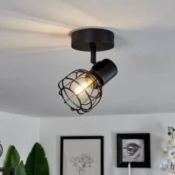 Lampes Industrielles-hofstein Plafonnier Piment Noir, 1 lumière