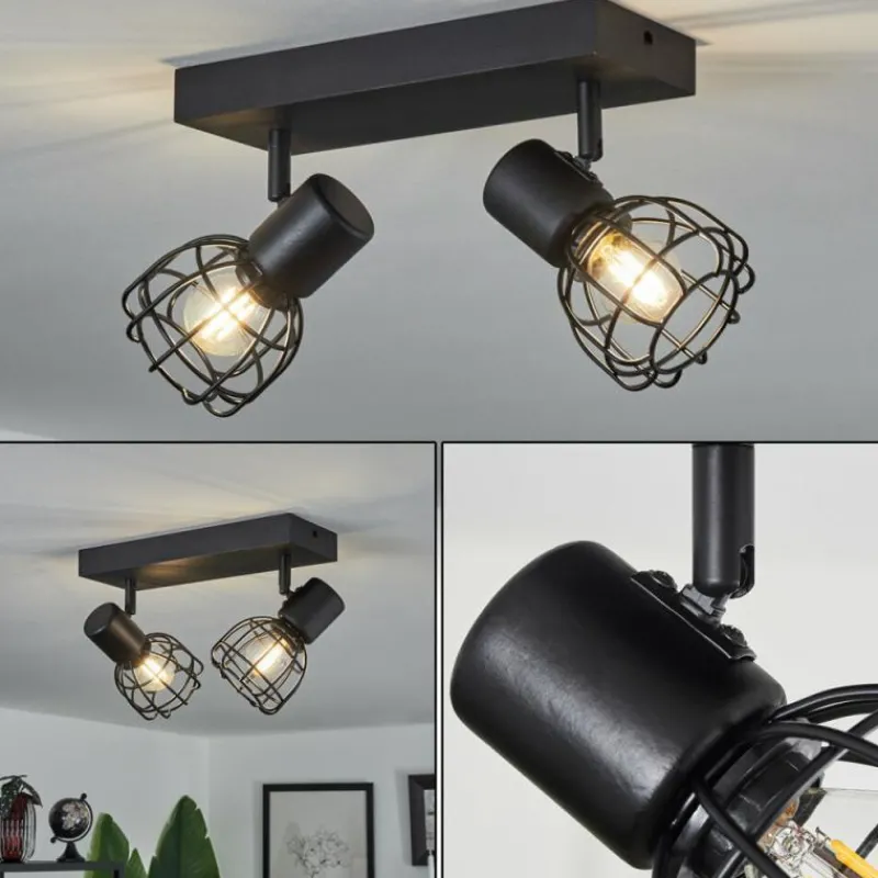 Lampes Industrielles-hofstein Plafonnier Piment Noir, 2 lumières