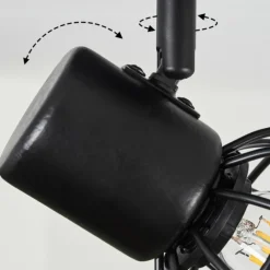 Lampes Industrielles-hofstein Plafonnier Piment Noir, 2 lumières