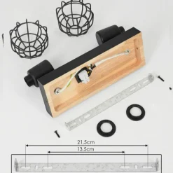 Lampes Industrielles-hofstein Plafonnier Piment Noir, 2 lumières