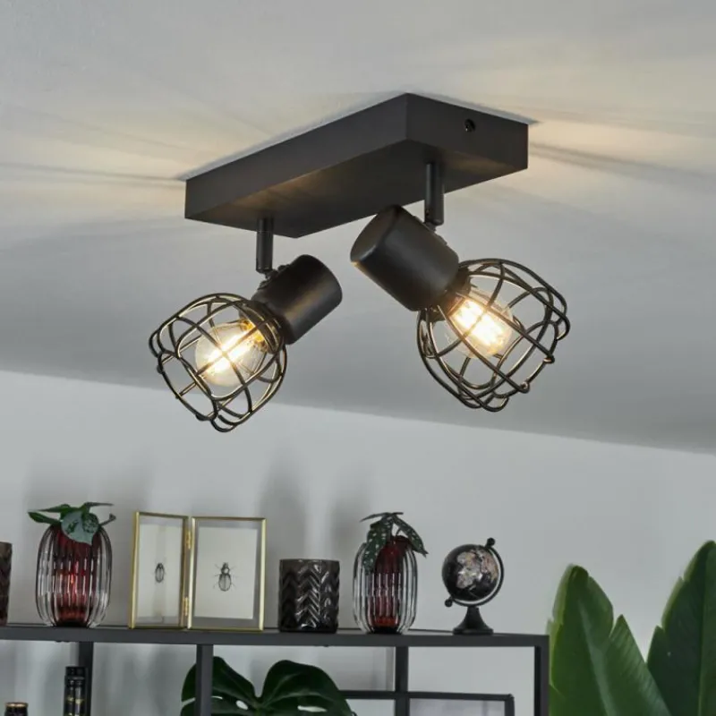 Lampes Industrielles-hofstein Plafonnier Piment Noir, 2 lumières