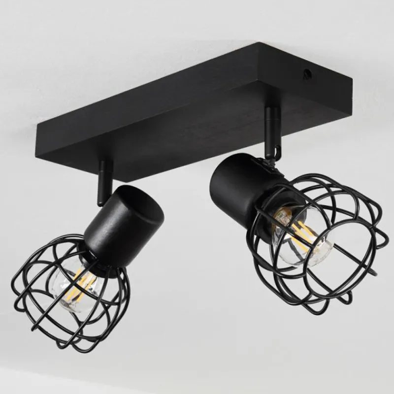 Lampes Industrielles-hofstein Plafonnier Piment Noir, 2 lumières