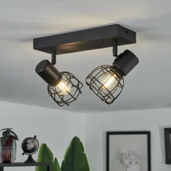 Lampes Industrielles-hofstein Plafonnier Piment Noir, 2 lumières