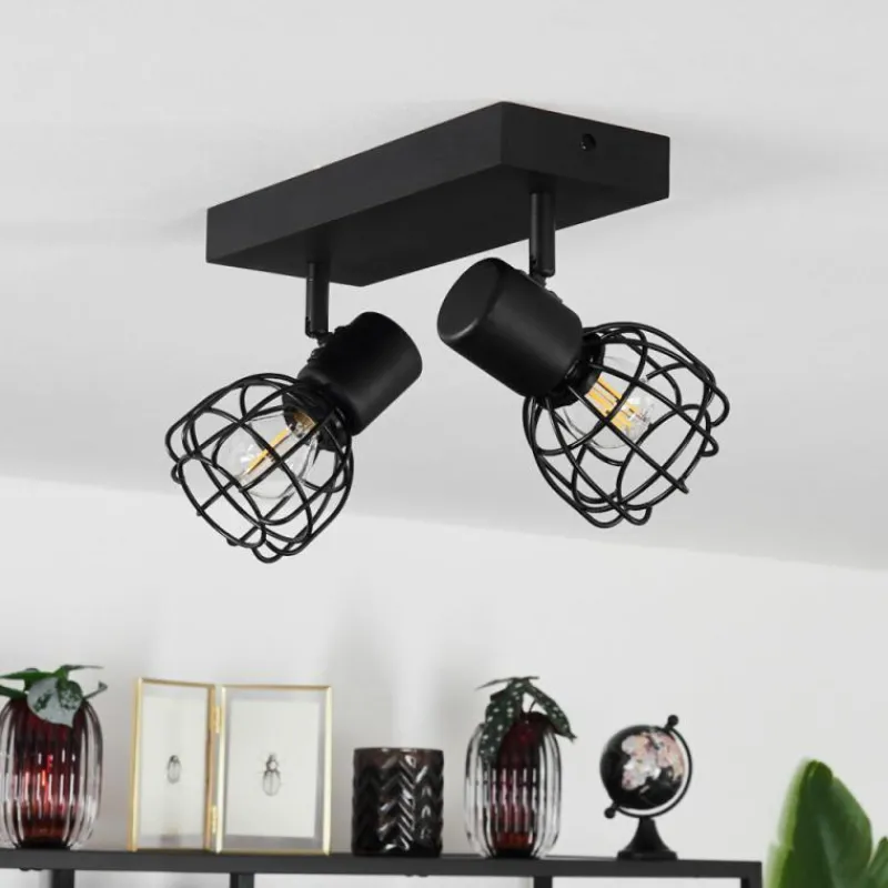 Lampes Industrielles-hofstein Plafonnier Piment Noir, 2 lumières