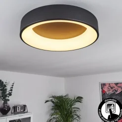 hofstein Plafonnier Pine LED Noir, 1 lumière
