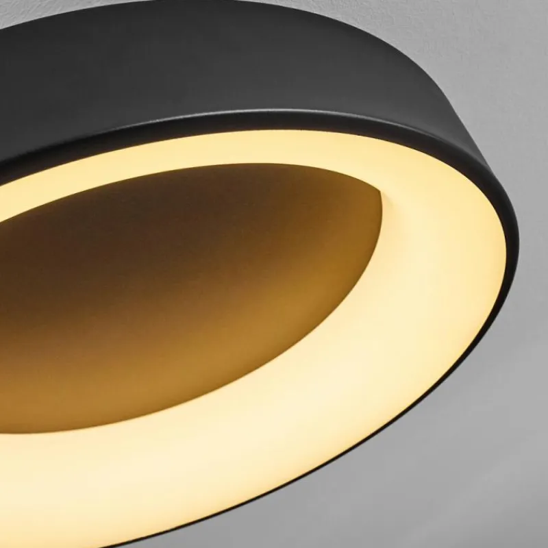 hofstein Plafonnier Pine LED Noir, 1 lumière