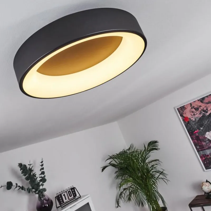 hofstein Plafonnier Pine LED Noir, 1 lumière