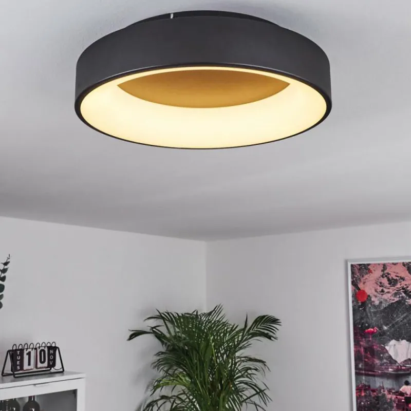 hofstein Plafonnier Pine LED Noir, 1 lumière