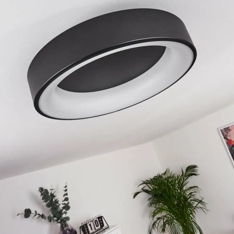 hofstein Plafonnier Pine LED Noir, 1 lumière
