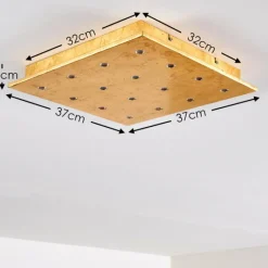 Lampes Dorées-hofstein Plafonnier Pionnat LED Or, 16 lumières