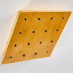 Lampes Dorées-hofstein Plafonnier Pionnat LED Or, 16 lumières