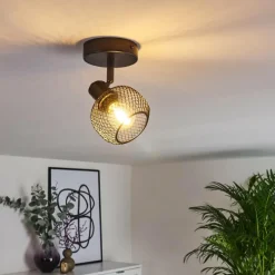 hofstein Plafonnier Pipisu Noir, 1 lumière