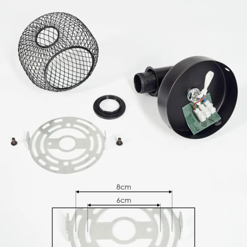 hofstein Plafonnier Pipisu Noir, 1 lumière