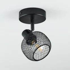 hofstein Plafonnier Pipisu Noir, 1 lumière