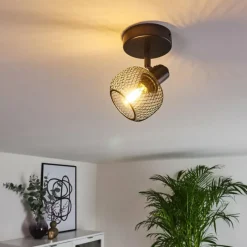 hofstein Plafonnier Pipisu Noir, 1 lumière