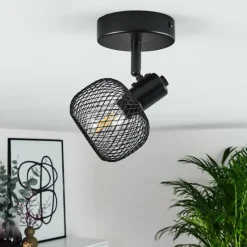 hofstein Plafonnier Pipisu Noir, 1 lumière