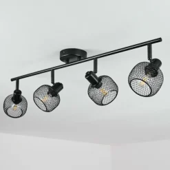 hofstein Plafonnier Pipisu Noir, 4 lumières