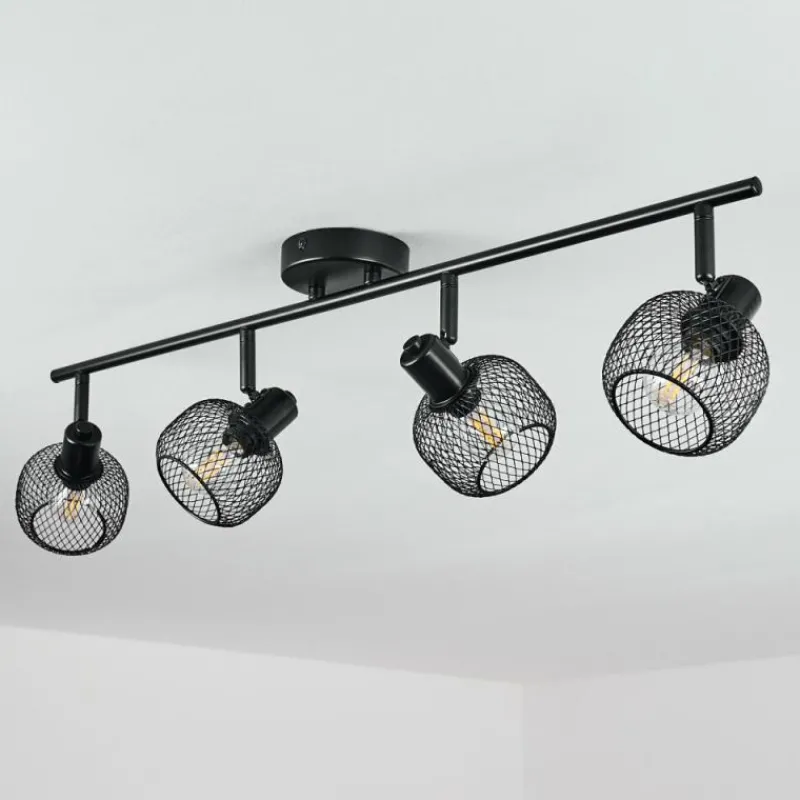 hofstein Plafonnier Pipisu Noir, 4 lumières