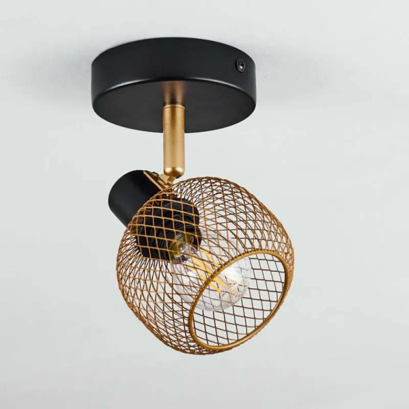 Lampes Dorées-hofstein Plafonnier Pipisu Or, Laiton, Noir, 1 lumière