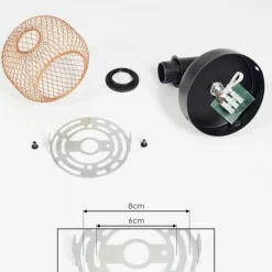 Lampes Dorées-hofstein Plafonnier Pipisu Or, Laiton, Noir, 1 lumière