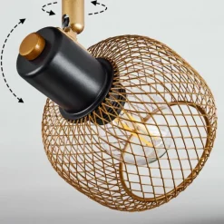 Lampes Dorées-hofstein Plafonnier Pipisu Or, Laiton, Noir, 3 lumières