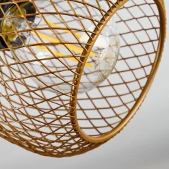 Lampes Dorées-hofstein Plafonnier Pipisu Or, Laiton, Noir, 3 lumières