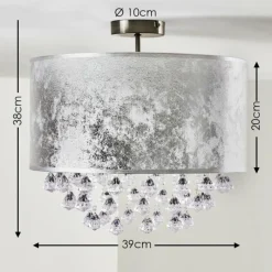 hofstein Plafonnier Pirinoa Argenté, 1 lumière* Plafonniers