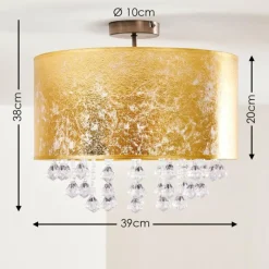 Lampes Dorées-hofstein Plafonnier Pirinoa Or, 1 lumière