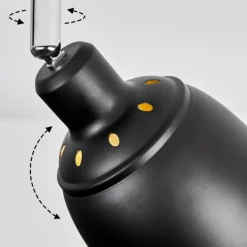 Lampes Dorées-hofstein Plafonnier Pistrino Chrome, Noir, 4 lumières