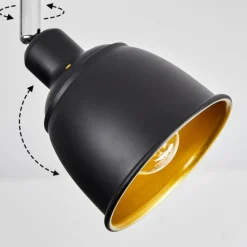 Lampes Dorées-hofstein Plafonnier Pistrino Chrome, Noir, 2 lumières