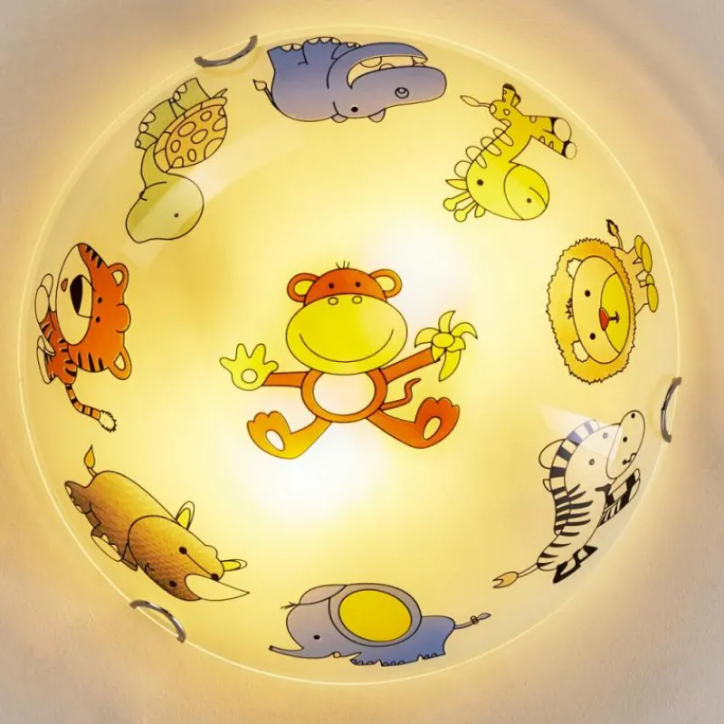 hofstein Plafonnier Pizzy Zoo Chrome, Blanc, 2 lumières