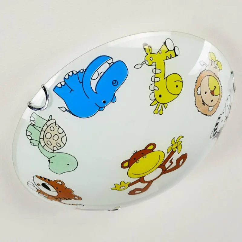 hofstein Plafonnier Pizzy Zoo Chrome, Blanc, 2 lumières