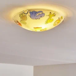 hofstein Plafonnier Pizzy Zoo Chrome, Blanc, 2 lumières