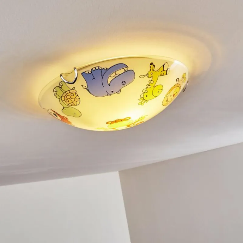 hofstein Plafonnier Pizzy Zoo Chrome, Blanc, 2 lumières