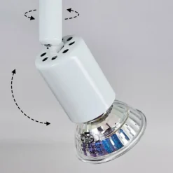 hofstein Plafonnier Planes LED Blanc, 2 lumières* Éclairage Led