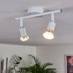 hofstein Plafonnier Planes LED Blanc, 2 lumières* Éclairage Led